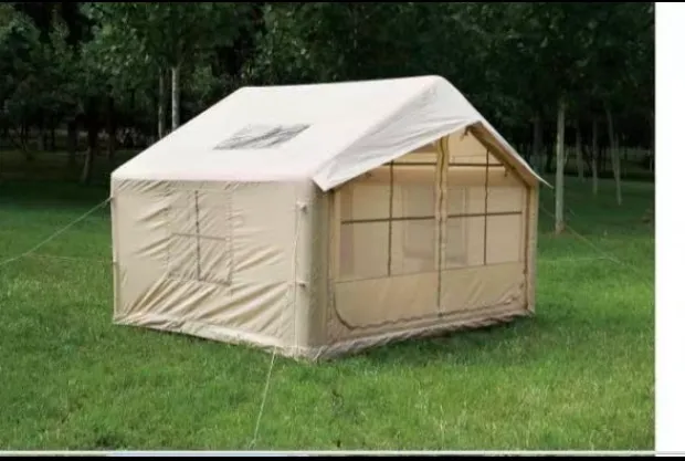 Camp X Pro Series 7.5 square Meter Air Inflatable 4 Season Camping Tent Khakhi Colour Size W-10 L- 8 H-7 Feet