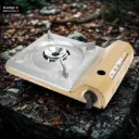Camp X Single-Burner Stainless Steel Top Gas Stove for Camping & Outdoor Appliances Gas Stove Colour - Khaki