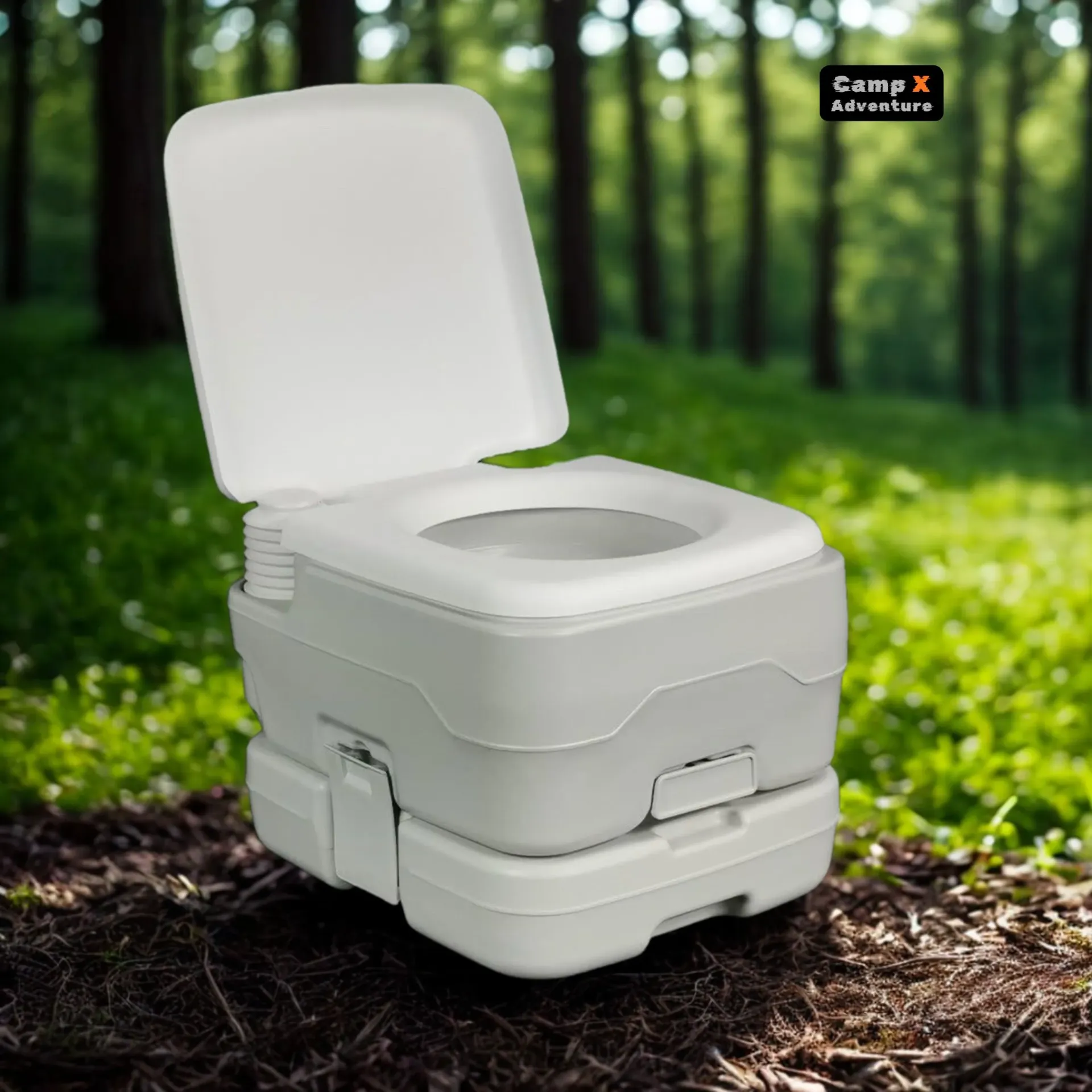 Camp X 10L Bedside Washroom Plastic Flush Portable Toilets Potty Mobile Room Portable Toilet WC Camping